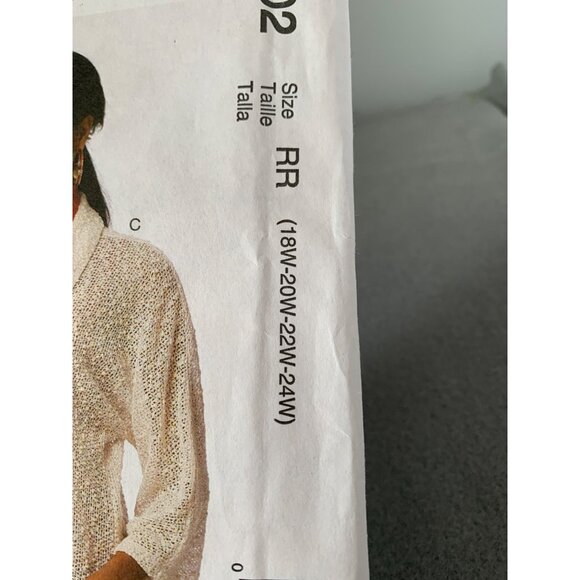 McCalls M6802 Easy Cardigan Hoodie Sewing Pattern Size 18W 20W 22W 24W uncut 201 - Picture 2 of 3